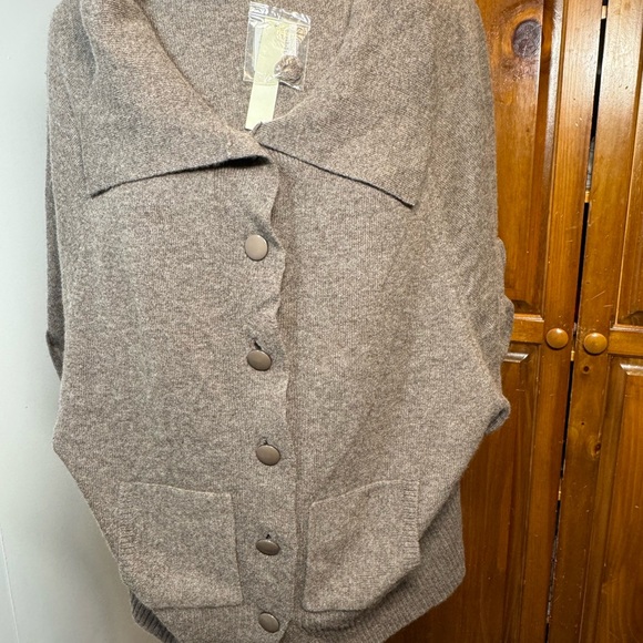 NWT - Vintage Adrienne Vittadini Cashmere short sleeve cardigan - Size XL - Picture 5 of 11